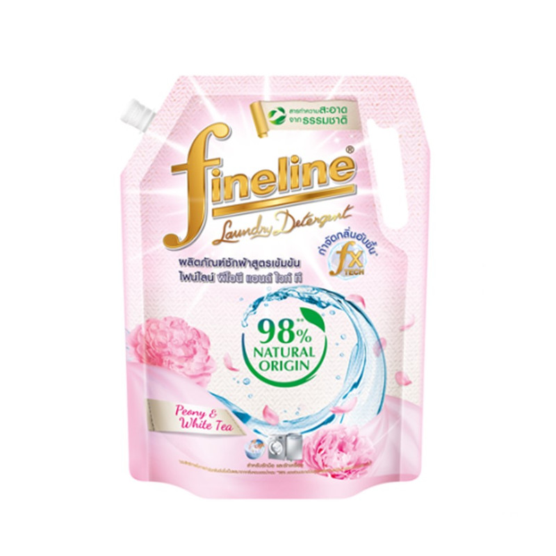 Fineline Concentrated Laundry Detergent Natural Peony And White Tea 1,200 ml. Pink