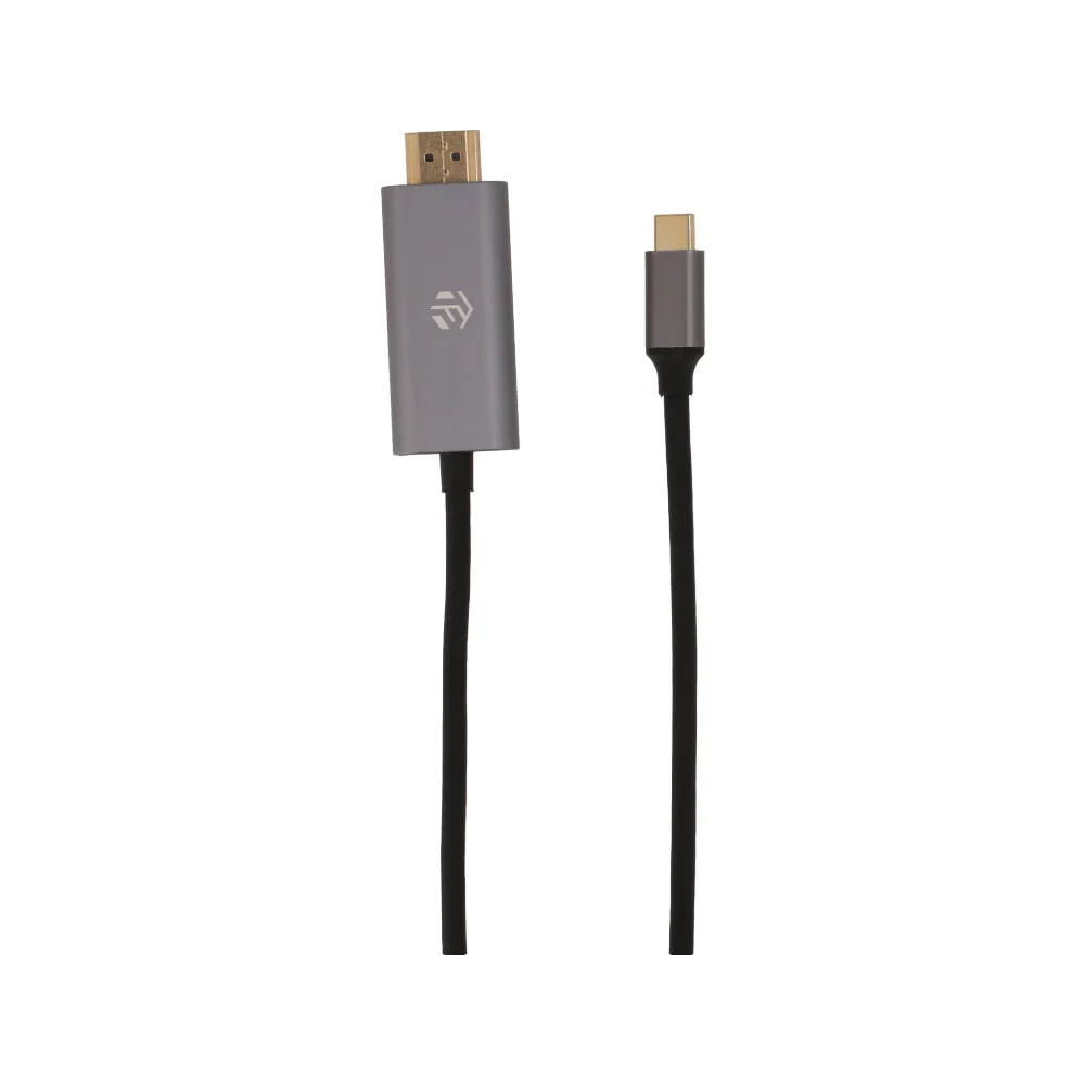 TECHPRO USB-C to HDMI Cable Converter 4K 1.8 m Silver Grey
