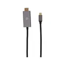 Thumbnail 1 of TECHPRO USB-C to HDMI Cable Converter 4K 1.8 m Silver Grey