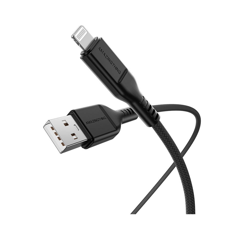 AMAZINGTHING USB-A to Lightning Cable Thunder Pro 2.1M Black