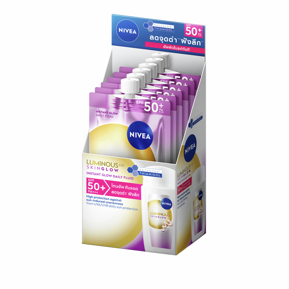 NIVEA LUMINOUS630 SKIN GLOW INSTANT GLOW DAILY FLUID SPF50+ 7 ML.x6