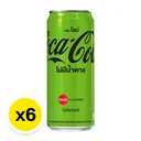 Thumbnail 2 of โค้ก เครื่องดื่มน้ำอัดลม แบบกระป๋อง ไม่มีน้ำตาล ไม่มีแคลอรี กลิ่นไลม์ 325 มล. x 6