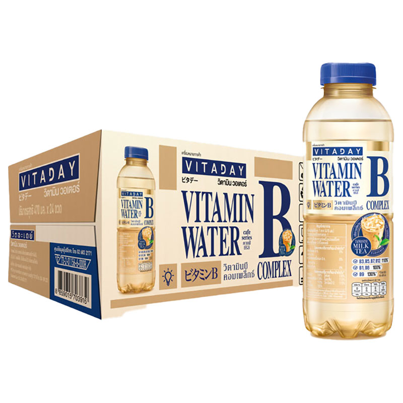 VITADAY Vitamin B Water With Taiwan Milk Tea Flavour 470 Ml X 24 ...