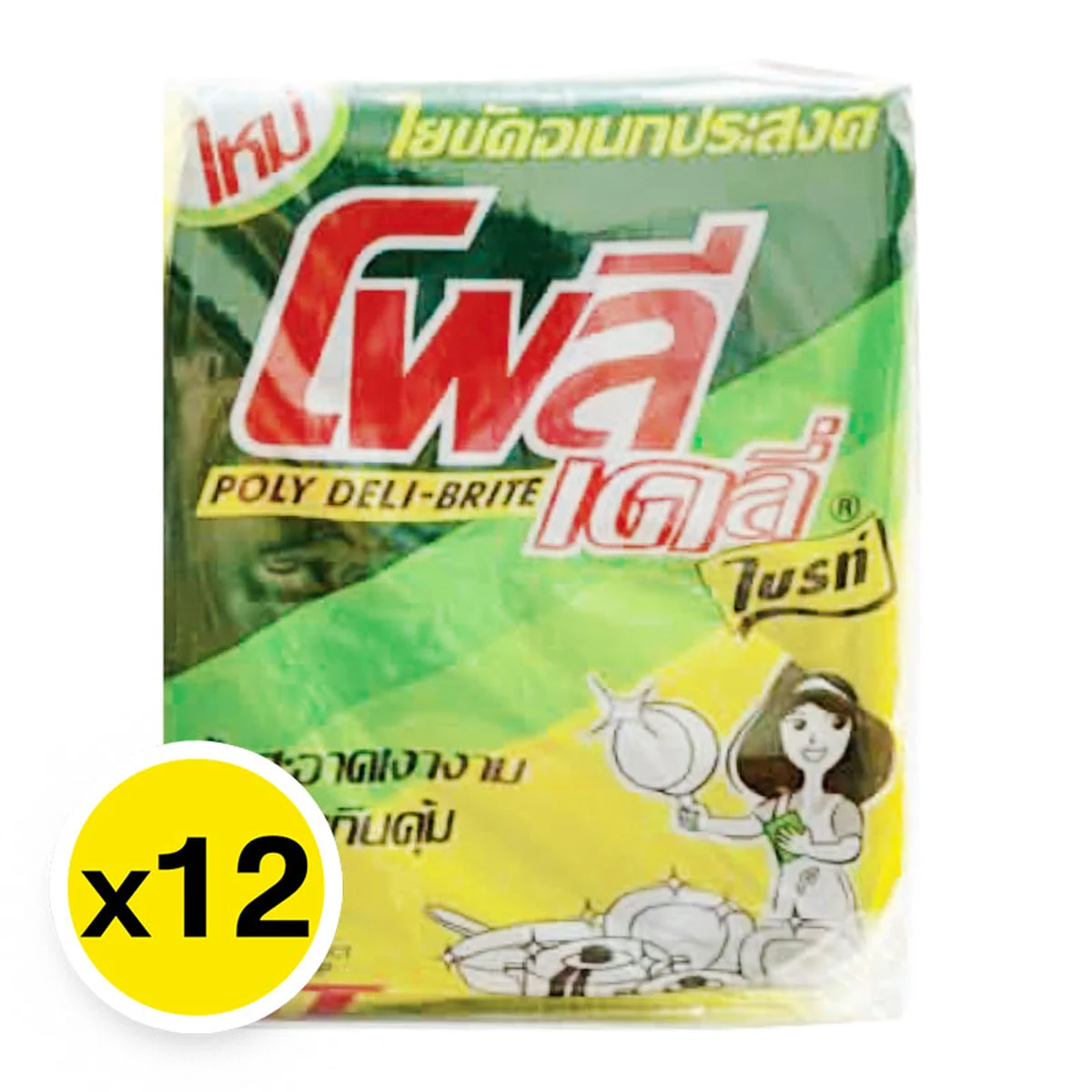 เดลี่-ไบรท์ ใยขัดอเนกประสงค์ 3x4 นิ้ว x 12