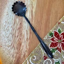 Thumbnail 2 of Twin Fish ช้อนกาแฟ ช้อนขนม ช้อนชงกาแฟ รูปลายดอกไม้ รูปทรงสวยงาม สีดำ 12ซม.ss-13/14/15bk