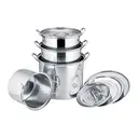 Thumbnail 3 of RRS Stew Stainless Pot Set ชุดหม้อสตูว์ทรงสูง รุ่น FD 4 ใบ 
+ หม้ออินาเมล 3 ใบ + กระบวยไนล่อน