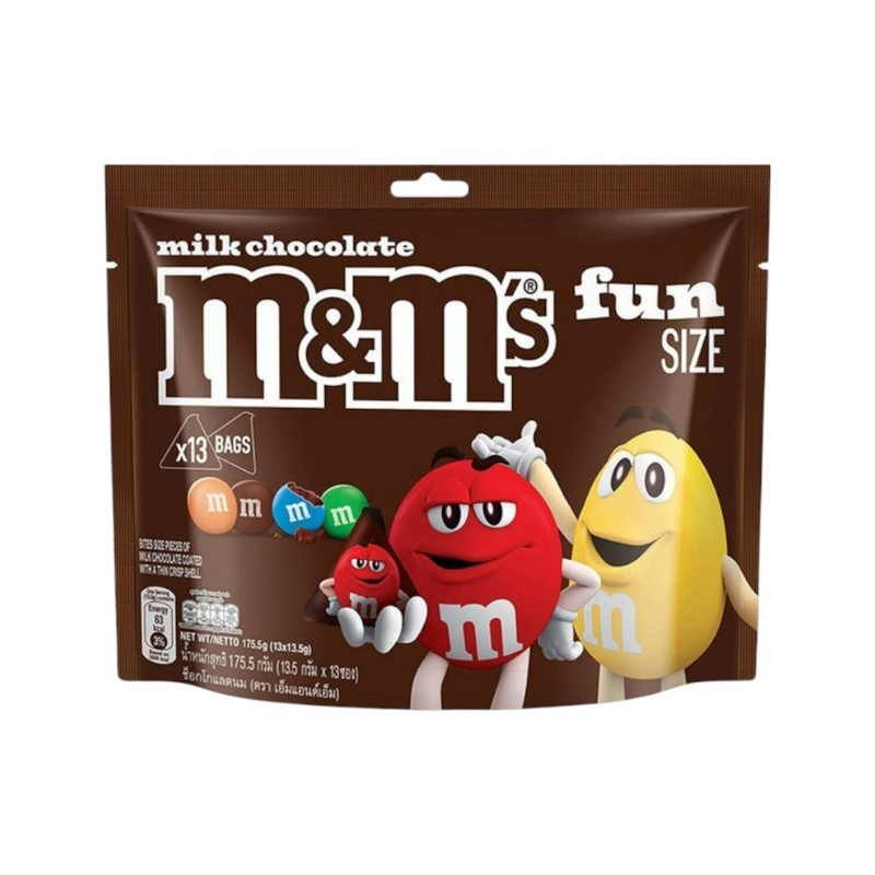 M&M's Milk Choco เอ็มแอนด์เอ็ม ช็อกโกแลตนม ฟันไซส์ 175.5 กรัม