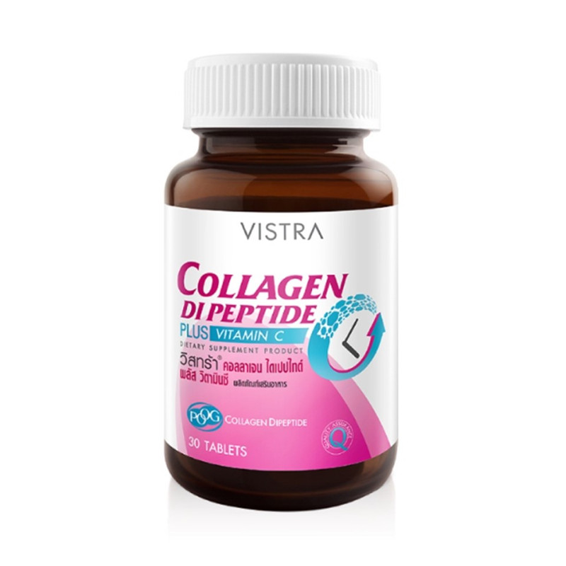 VISTRA Dietary Supplement Collagen Dipeptide Plus Vitamin C 30 Tablets
