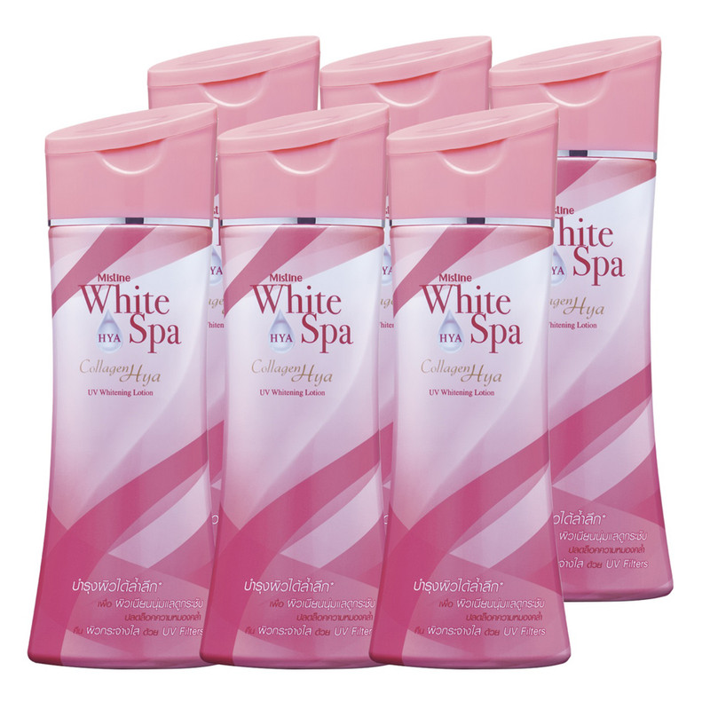 MISTINE White Spa Collagen Hya UV Whitening Lotion 200 ml x 6