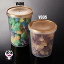 Thumbnail 3 of Panda Outlet กระปุก 400 ml. พร้อมฝาปิด สีดำ (แพ็ค 20 ชิ้น)