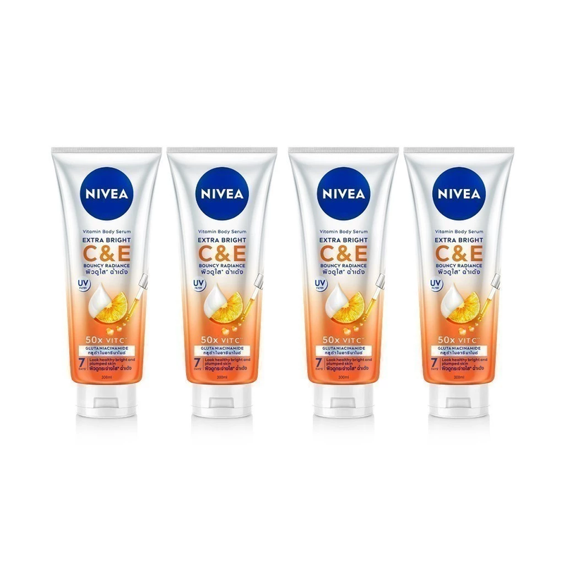 Nivea Vitamin Body Serum Extra Bright C&E 300 ml x 4