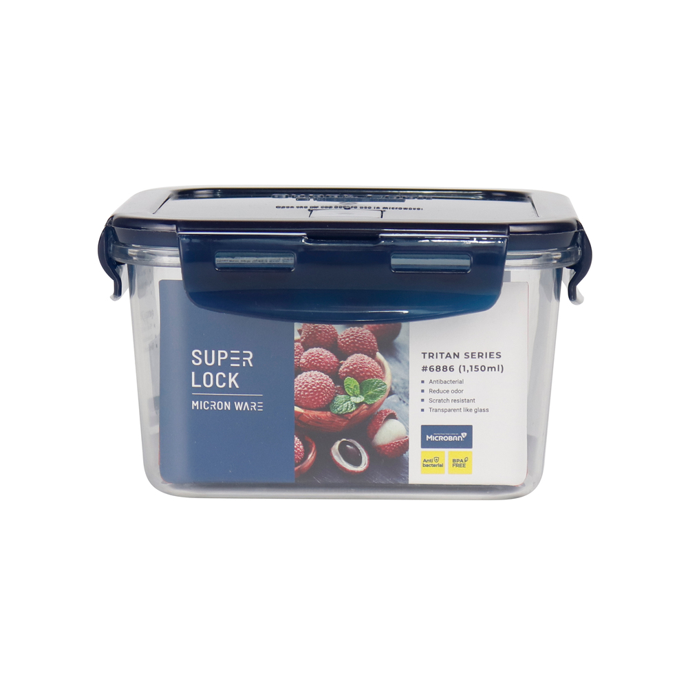 SUPER LOCK Food preservation box Tritan can be used in microwaves 1.15 l Model 6886
