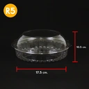 Thumbnail 2 of Matapat กล่องกลมใส PET ฝาล็อคได้ (R5 ฝาล็อคได้) กล่องสลัด กล่องพลาสติก TWI กล่องกลมฝาติดในตัว กล่องใส่ยำ กล่องทุเรียน กล่องผลไม้ (50ชิ้น)