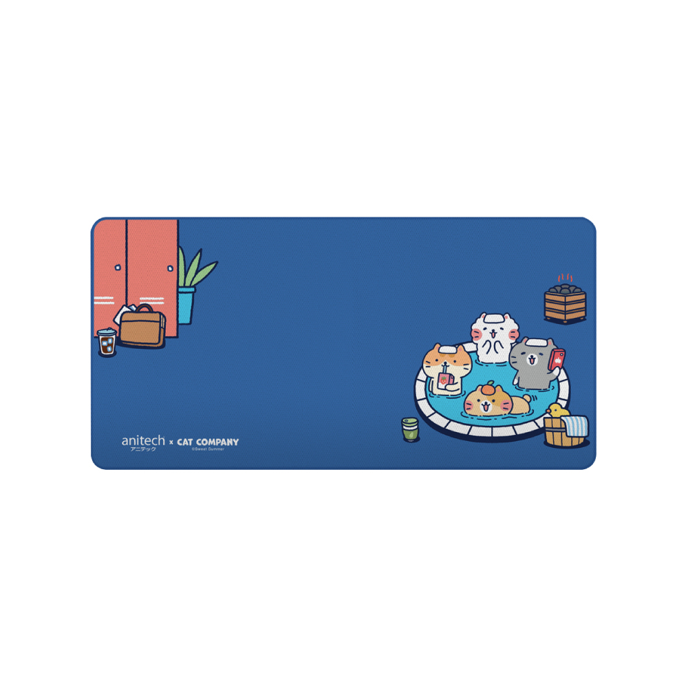 Anitech แผ่นรองเมาส์ CAT-MP013-BL ขนาด : 800x400 มม.หนา : 3 มม.วัสดุ : แผ่นยาง + ผ้า