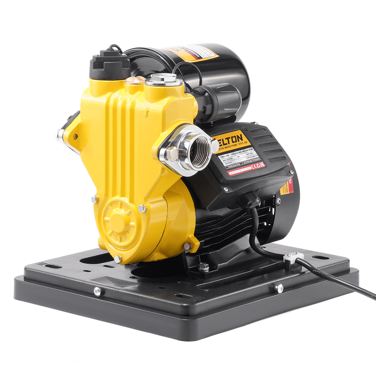 DELTON ปั๊มน้ําอัตโนมัติ ระบบอินเวอร์เตอร์ ขนาดท่อ 1 นิ้ว 400W VT Series รุ่น DTVT-22F พร้อมฝาครอบ ครบชุด