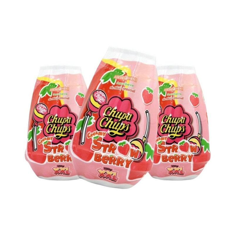 [แพ็ค3ชิ้น] FreshTime X Chupa Chups เจลหอมปรับอากาศ น้ําหอมปรับอากาศ น้ําหอมดับกลิ่น กลิ่นStrawberry ขนาด 230 กรัม