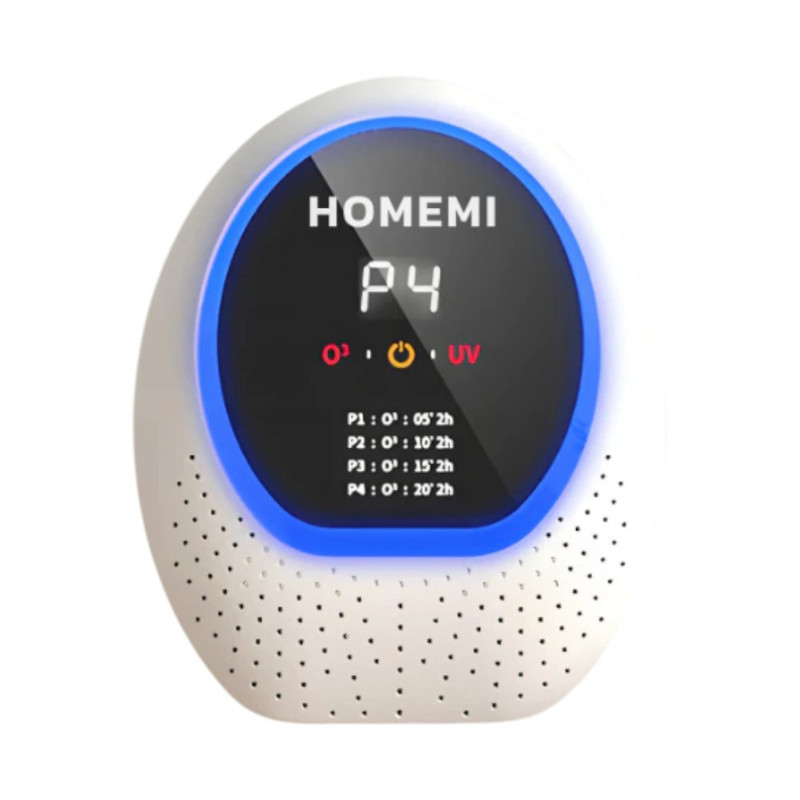 Homemi เครื่องผลิตโอโซนไร้สาย Cordless Ozone Generator ใช้ฆ่าเชื้อโรค กําจัดกลิ่น มีแสง UV  (HM0075-P-WH)