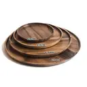 Thumbnail 4 of ถาดไม้กลม ขนาด 6 นิ้ว คละสี