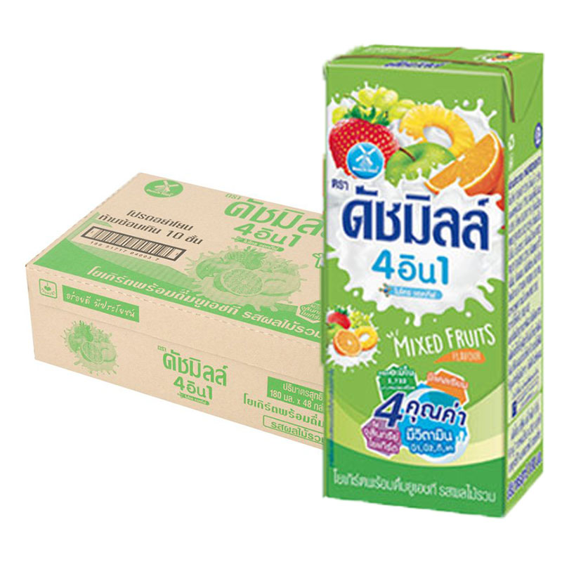 DUTCHMILL Drinking Yoghurt UHT Milk Mix Fruit 180 ml 48 boxes Makro PRO