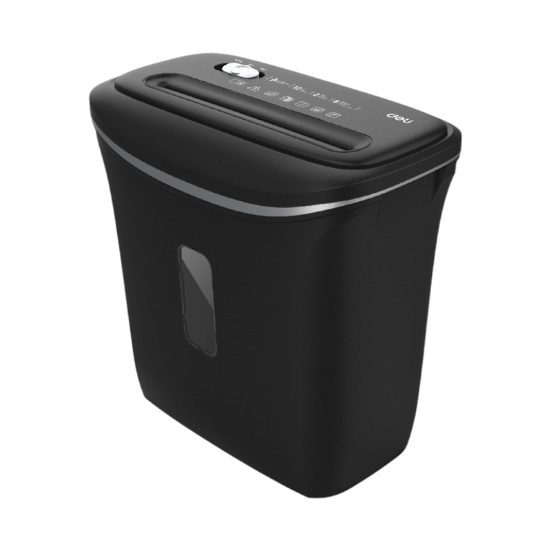 Deli เครื่องทําลายเอกสาร 12ลิตร 6แผ่น/ครั้ง สีดํา รุ่น E9945 1เครื่อง