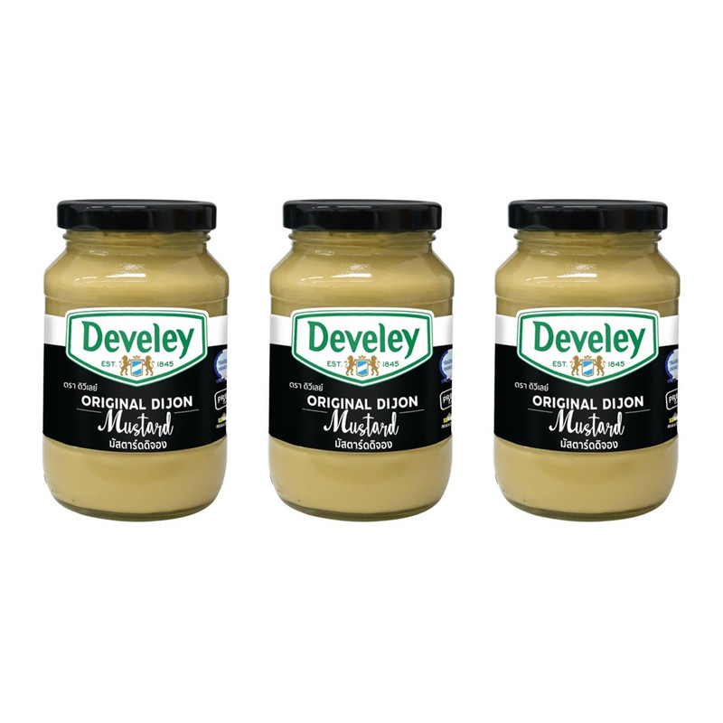 Develey (ดิวีเลย์) Dijon Mustard ขนาด 350 กรัม แพ็ค 3 ขวด