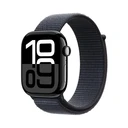 Thumbnail 1 of Apple Watch Series 10 GPS Aluminium สาย Sport Loop Jet Black/สายInk 46mm