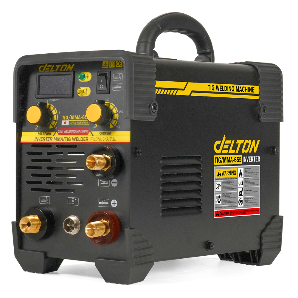 DELTON ตู้เชื่อมอาร์กอน TIG ตู้เชื่อมไฟฟ้า 2 ระบบ รุ่น TIG/MMA-655 มีหน้าจอแสดงกระแสไฟ ตู้อาร์กอน ระบบ TIG และ MMA