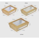 Thumbnail 4 of BIOPACK กล่องข้าว กล่องใส่อาหาร กล่องกระดาษ กล่องอาหารคราฟ มีหน้าต่าง 2 ช่อง [[ยกลัง]]