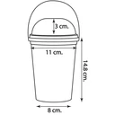 Thumbnail 3 of Panda Outlet แก้ว Big Cup 30 oz. + ฝาโดม + หู คละสี,ไม่เจาะรู (แพ็ค 20 ชิ้น)