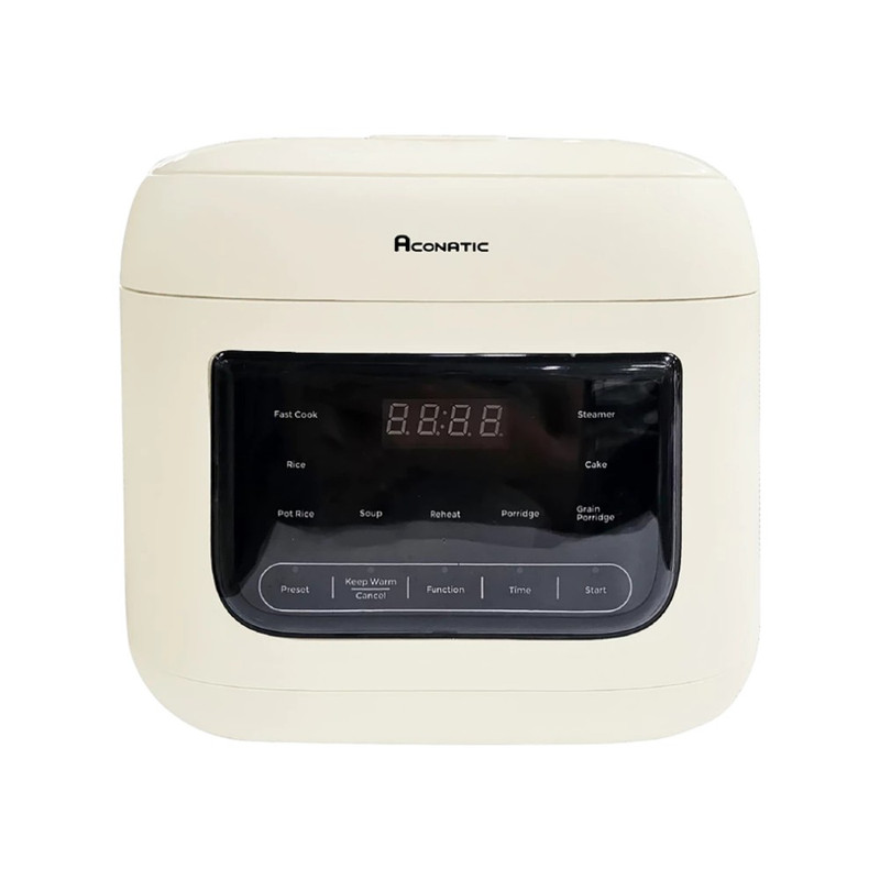 ACONATIC หม้อหุงข้าวไฟฟ้า Minimal รุ่น AN-RCC1223 ขนาด 1.2L  ฟังก์ชั่นทํางานได้ 9 แบบ  รับประกัน 1 ปี