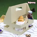 Thumbnail 3 of Boxjourney กล่องใส่แก้ว 4 ช่อง กระดาษลูกฟูก (20 ใบ/แพค)