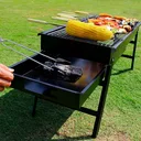Thumbnail 2 of HomeHuk เตาปิ้งย่างบาร์บีคิว BBQ แบบใช้ถ่าน พับเก็บได้ 60 x 23 x 35 ซม. สีดำ