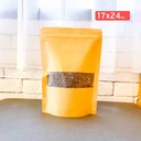 Thumbnail 1 of Matapat ถุงคราฟท์ (17x24 (บรรจุ50ใบ)) ถุงซิปล็อคตั้งได้ Matapat ถุงคราฟท์ (17x24 (บรรจุ50ใบ))หน้าต่างใส มีซิปล็อค เคลือบด้านใน ถุงคราฟ ถุงขนม ซองขนม ซองเมล็ดพันธุ์