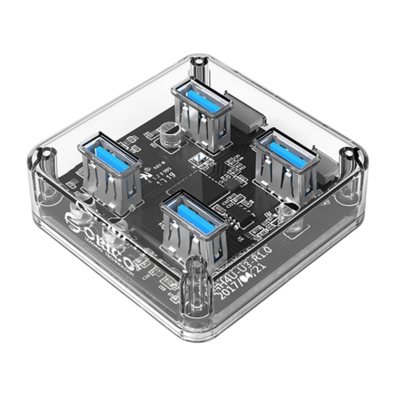 ORICO 4 Port USB3.0 Transparent HUB โอริโก้ ฮับ 4 พอร์ต USB3.0 เเบบใส 50cm / C to C