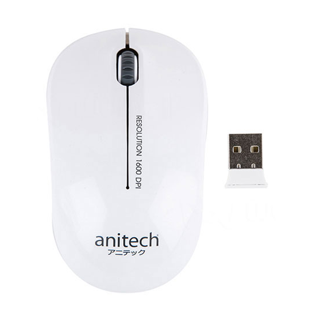 ANITECH WIRELESS MOUSE (เมาส์ไร้สาย) W213 WIRELESS (WHITE)