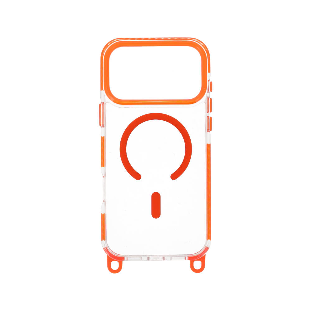 BLUE BOX Casing for iPhone 17 Pro Max LanyardFlex Clear Orange
