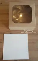 Thumbnail 4 of Boxjourney ฐานรองเค้ก 1 ปอนด์ เคลือบกันซึมแบบเงา ไม่ประกบ (20 ใบ/แพค)