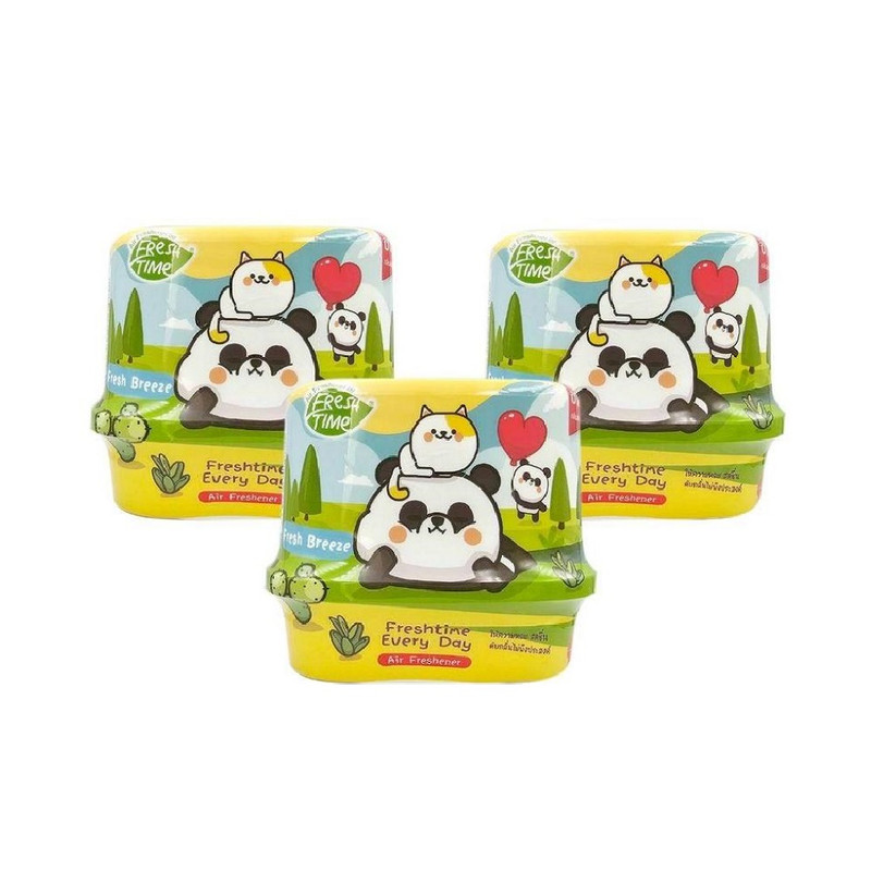[แพ็ค3ชิ้น] Fresh Time - เจลหอมปรับอากาศ กลิ่น Peachy Berry & Fresh Breeze เฟรชบรีซ ขนาด 180g.
