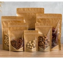 Thumbnail 3 of Matapat ถุงคราฟท์สีน้ำตาล (รุ่นเต็ม) (16x24 + 4 ซม.) หน้าต่างใส ตั้งได้ มีซิปล็อค Brown Kraft Window Zip bag ถุงซิปล็อค ซองเมล็ดพันธุ์ ซองใส่ขนม
