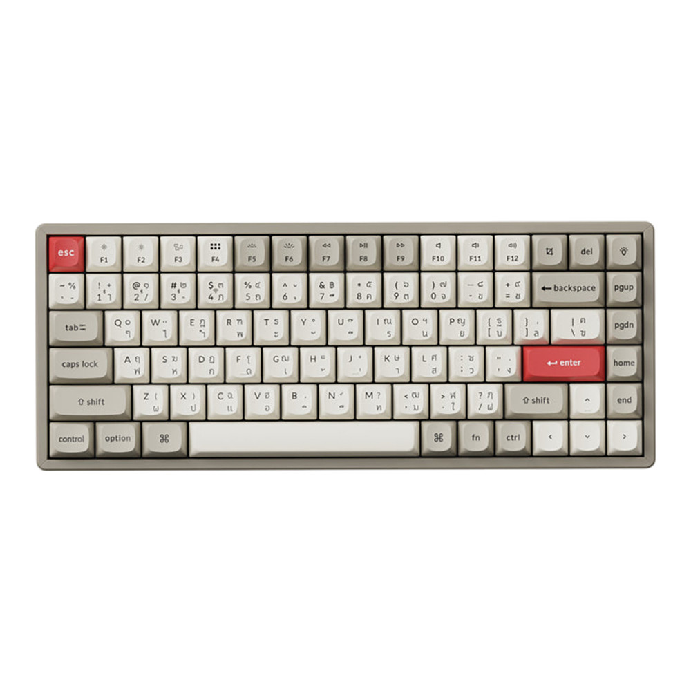 KEYCHRON WIRELESS KEYBOARD (คีย์บอร์ดไร้สาย) K2 MAX - QMK/VIA RGB EN/TH RETRO RED SWITCH