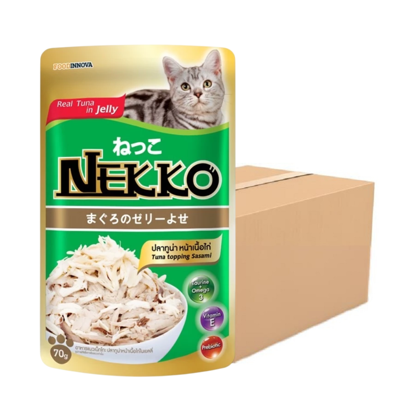 Nekko Jelly ปลาทูน่าหน้าไก่ในเยลลี่ 70g x 12 ซอง
