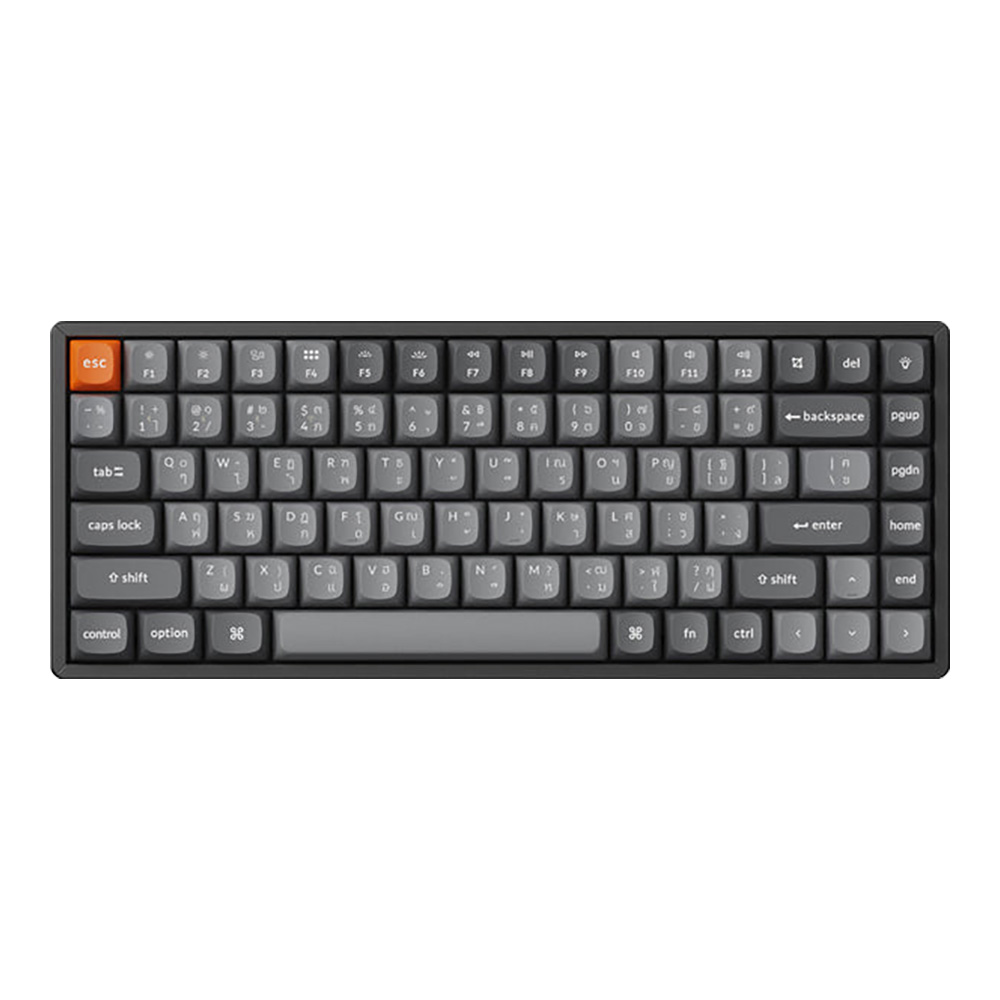 KEYCHRON WIRELESS KEYBOARD (คีย์บอร์ดไร้สาย) K2 MAX QMK/VIA RGB EN/TH - BLACK RED SWITCH