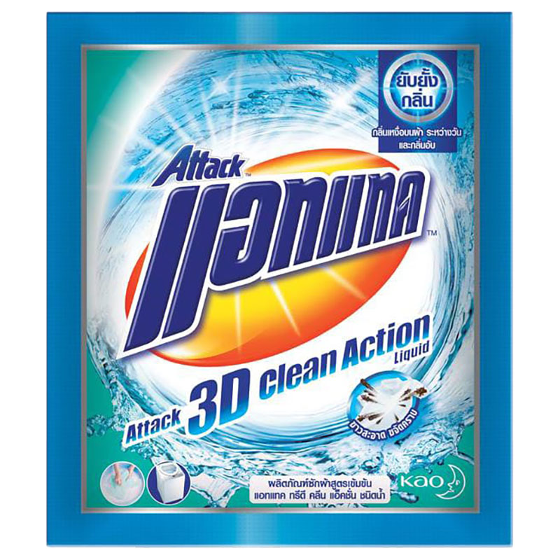 ATTACK 3D Liquid Detergent Clean Action Blue 35 Ml X 12 Makro PRO