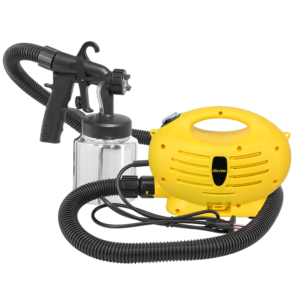 DELTON เครื่องพ่นสี กาพ่นสี เครื่องพ่นสีไฟฟ้า 1,100W รุ่นท๊อป PS-1100H ทาสี พ่นสี พร้อมสายสะพาย และอุปกรณ์ครบชุด