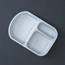 Thumbnail 1 of Matapat กล่องข้าว3หลุม ขนาด 650มล. (ขาว) รุ่นฝาล็อคปิดสนิท กล่องเดลิเวรี่ กล่องอาหารพลาสติก กล่องข้าวเวฟได้ (25ชุดพร้อมฝา) L-32