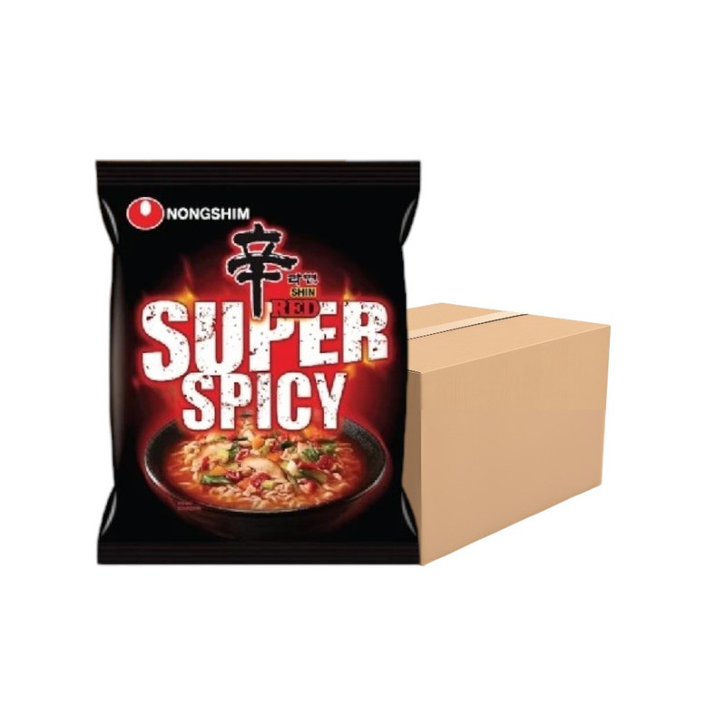 [ขายยกลัง 20 ซอง] Nongshim Shin Ramyun Red Super Spicy  นงชิมรามยอน ชิน เรด ซูปเปอร์ สไปซี่