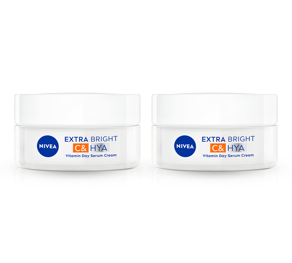 NIVEA EXTRA BRIGHT C & HYA Vitamin Day Serum Cream 50ML x2