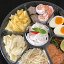 Thumbnail 3 of thefoodbox ถาดวงแหวน7ช่อง ถาดออร์เดิร์ฟ ถาดขนมหวาน ถาดบายศรี ถาดเมี่ยง [ถาดพร้อมฝา 20 ชุด]