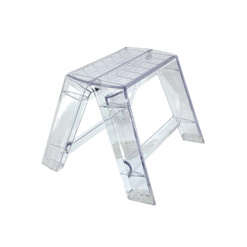 DKW Official Ladder รุ่น Seoul บันไดเก้าอี้ พับได้ พกพาสะดวก รับน้ําหนักได้ 80 กก. นั่งเหยียบยืนได้ สีขาวใส