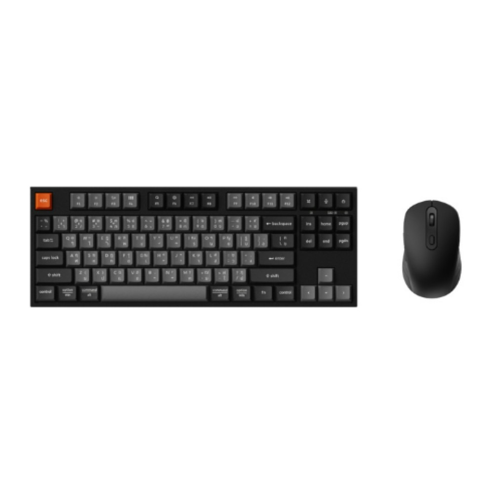 KEYCHRON B33 Wireless with silicone keyskin and BM25 Mouse Combo TKL Black (EN/TH)